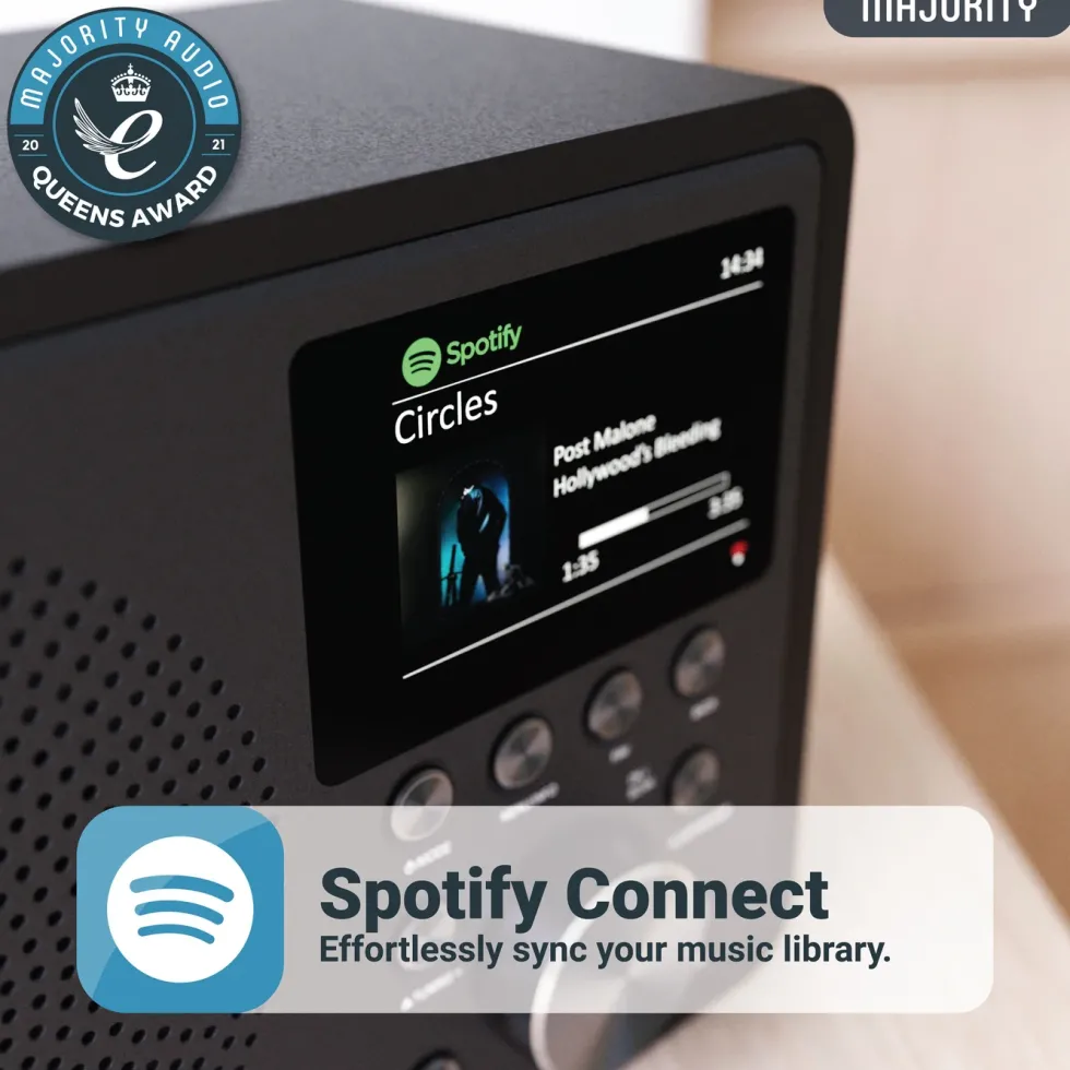 Majority Touro Internet Radio med Wi-Fi og AM/FM