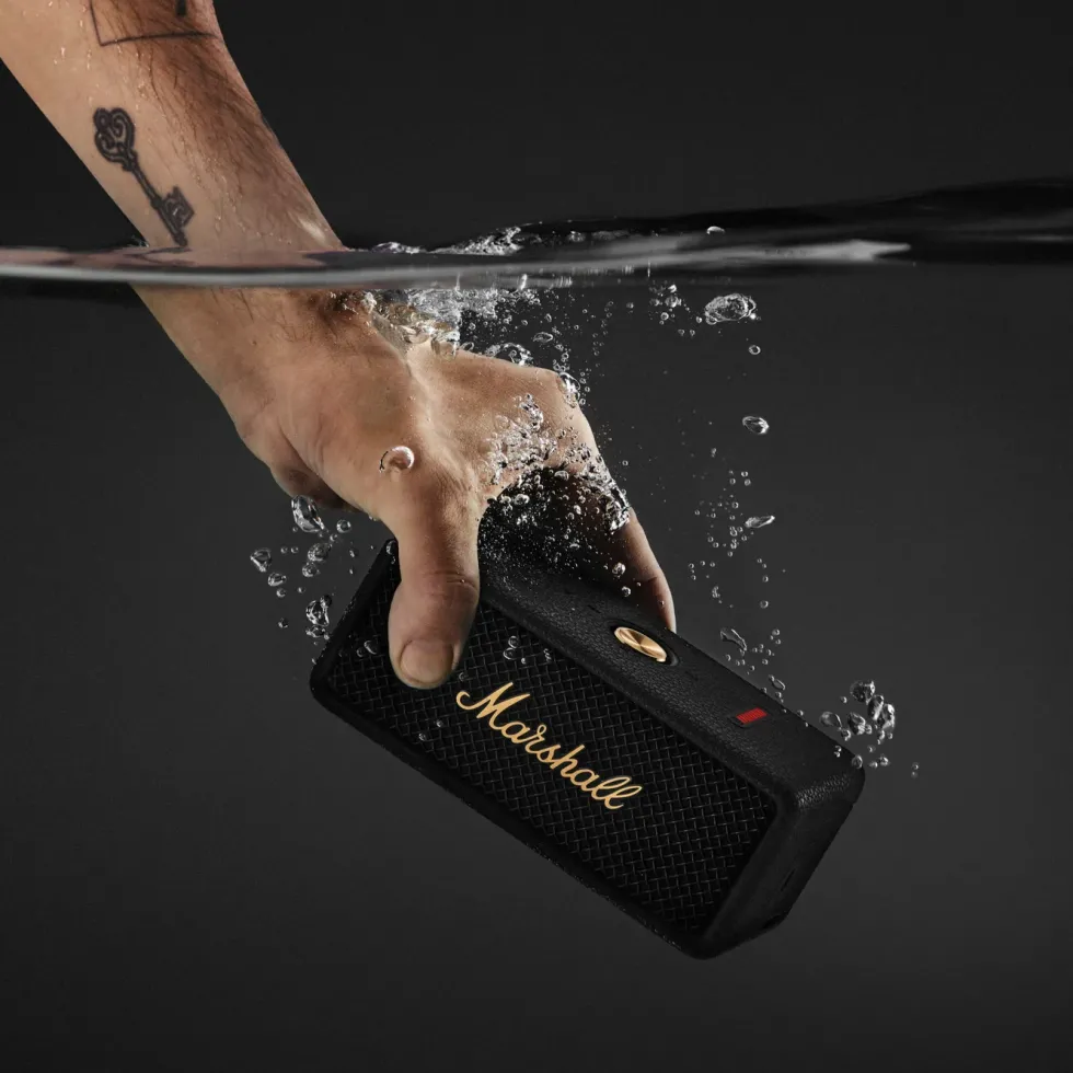 Marshall Emberton III Bluetooth-høyttaler Black and Brass