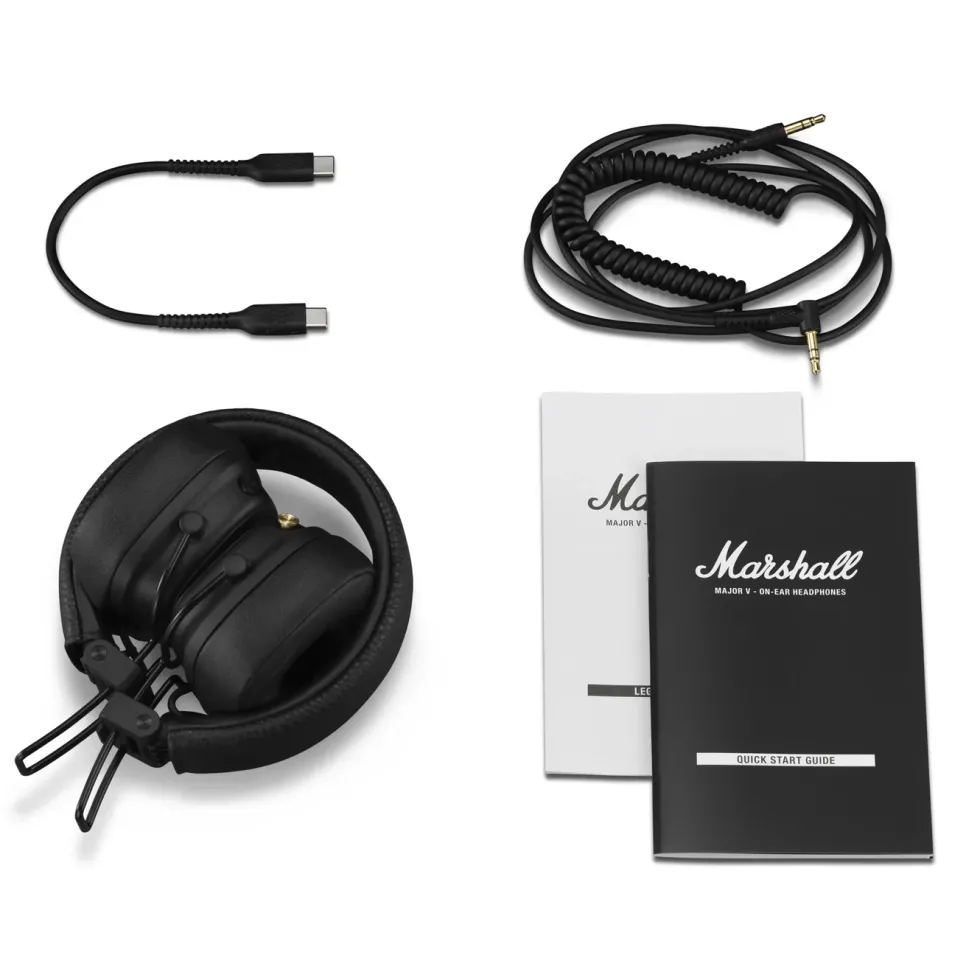Marshall Major V trådløse on-ear-hodetelefoner Black
