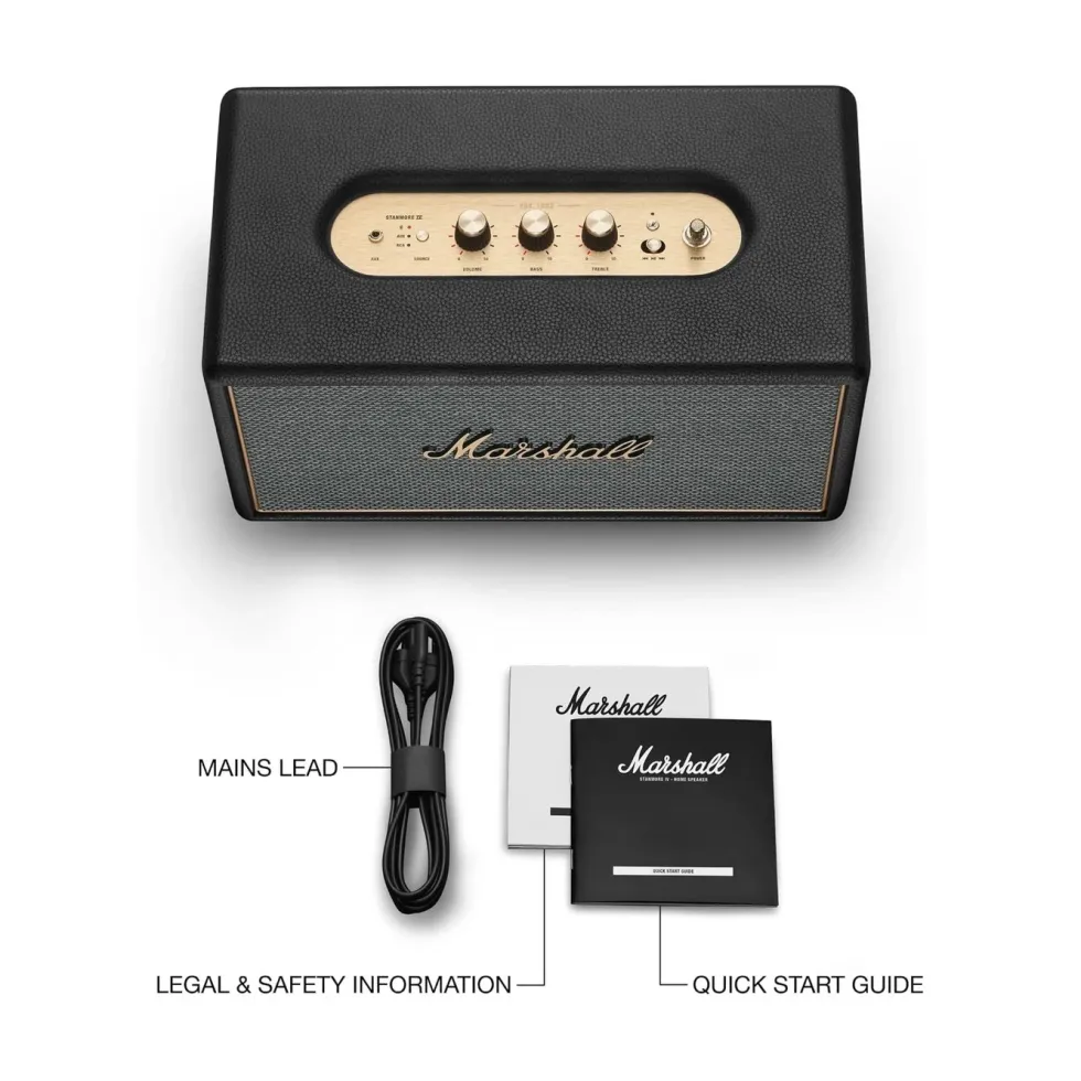 Marshall Stanmore IV Bluetooth-høyttaler Sort