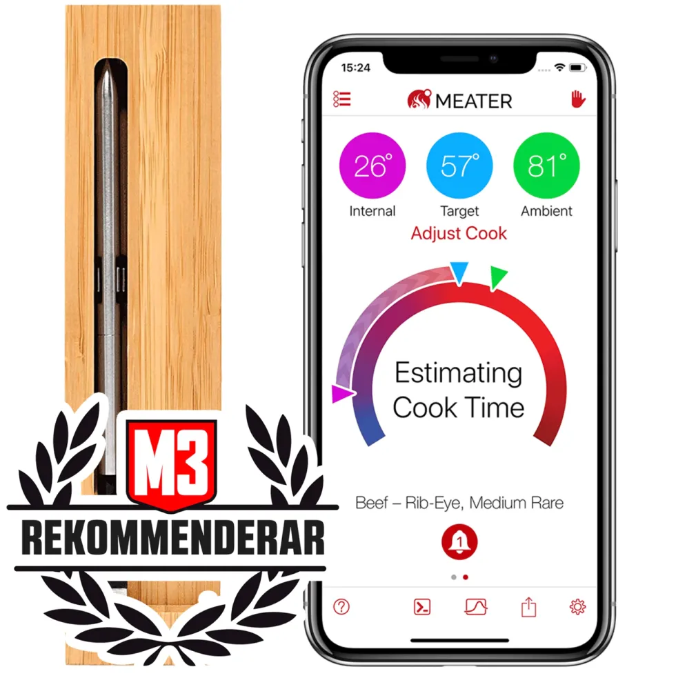 Meater + Trådløst grilltermometer og repeater for mobilen