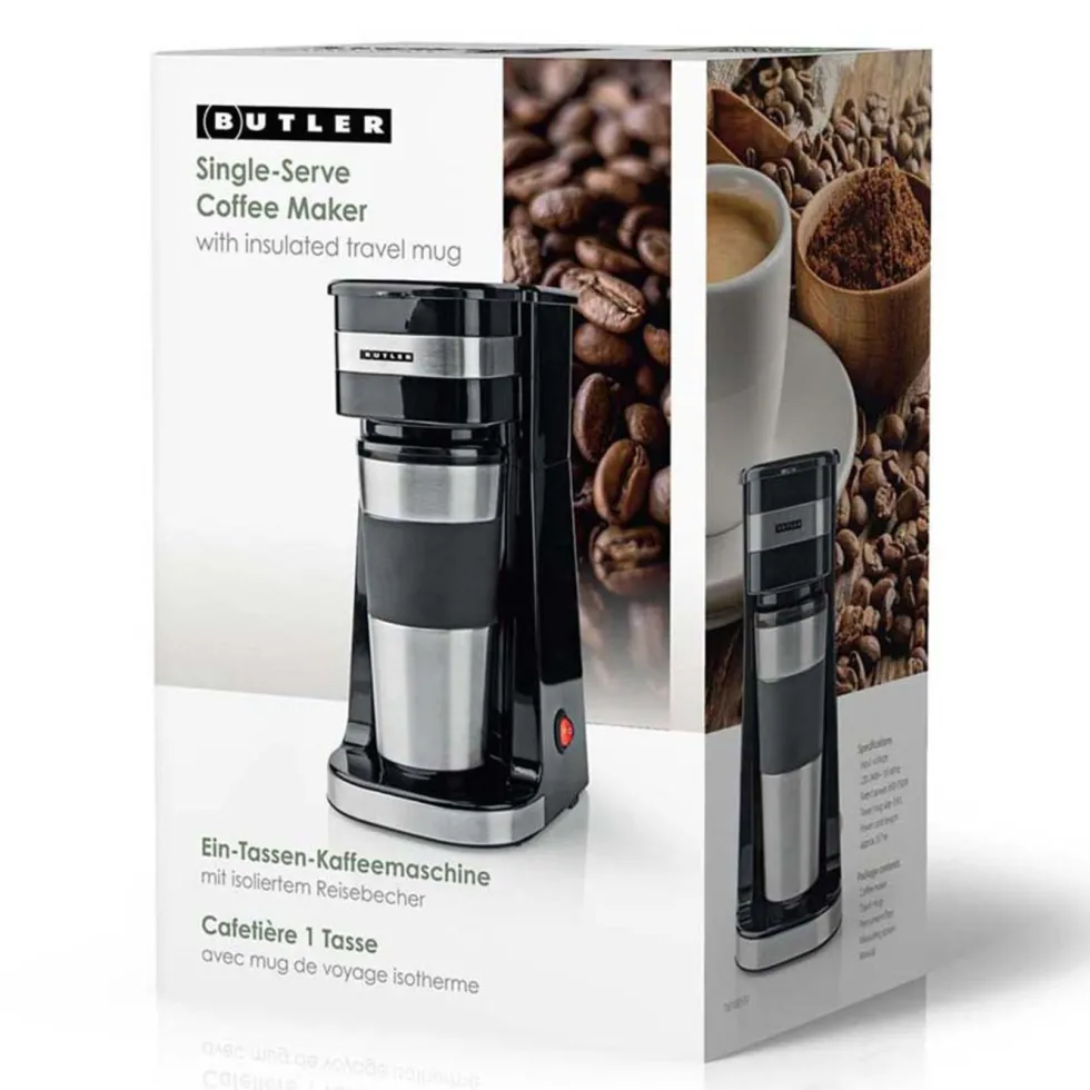Melissa Single-Serve Coffee Maker med reisekopp 0,4 l
