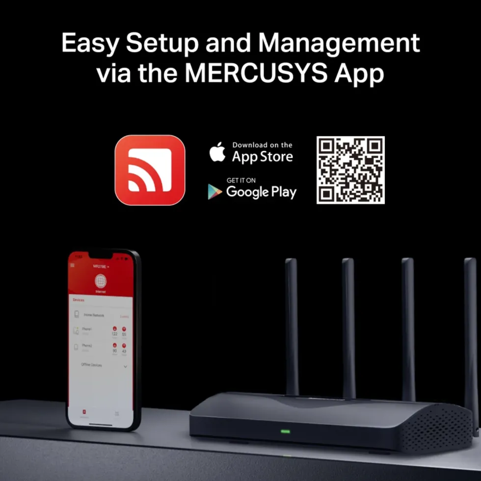 Mercusys MR27BE Dual-Band Wifi 7-ruter
