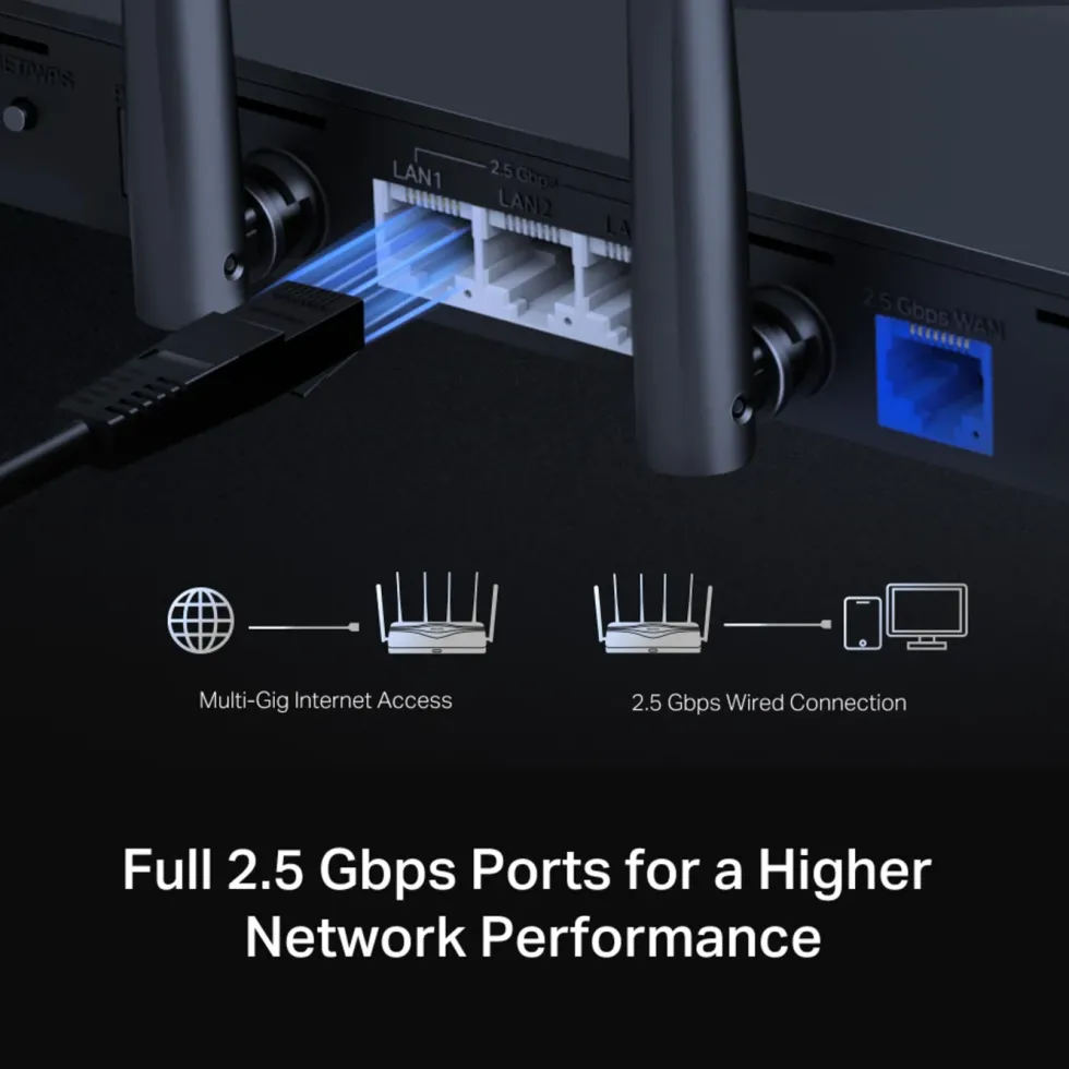 Mercusys MR47BE Tri-Band Wifi 7-ruter