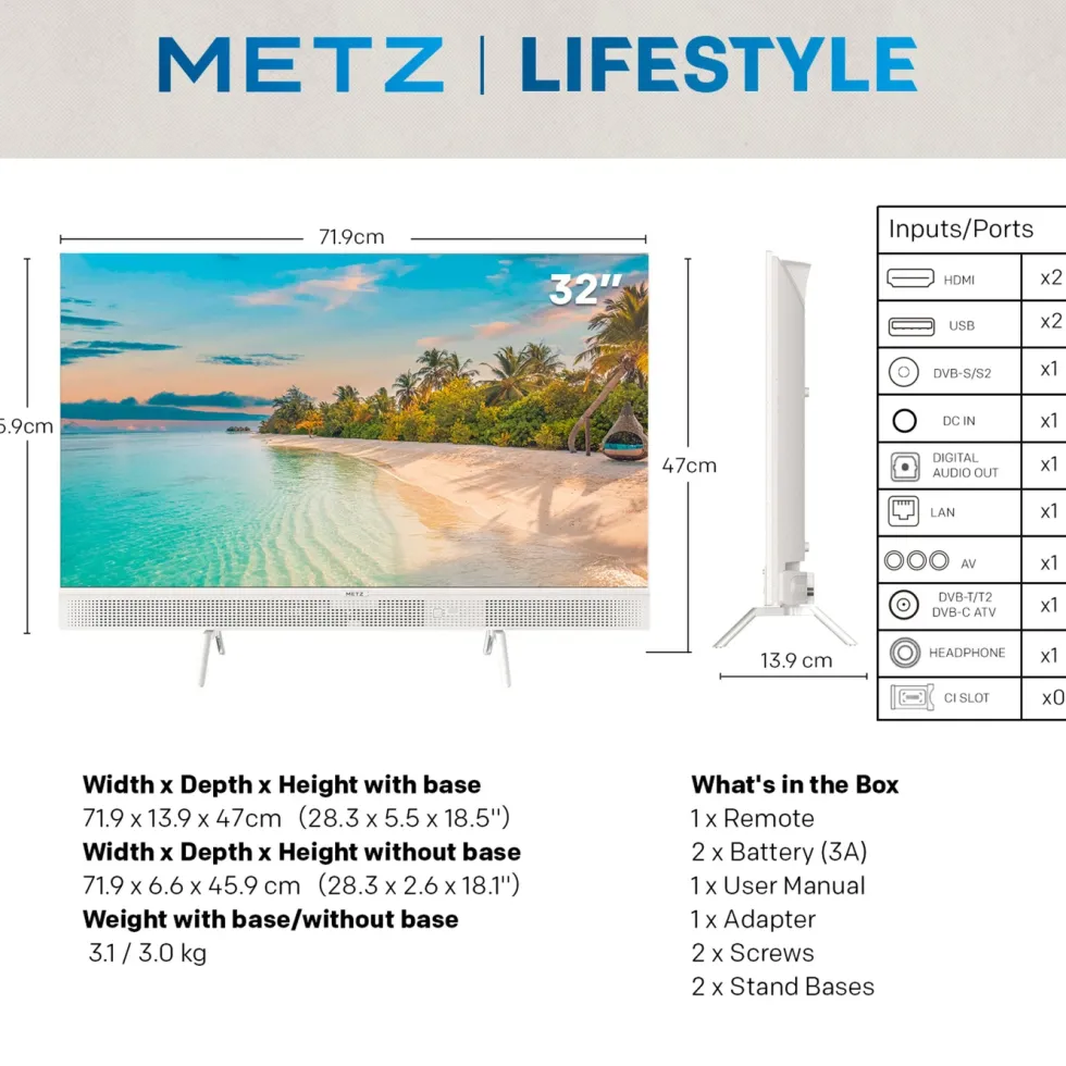 METZ 12V Google TV 32"