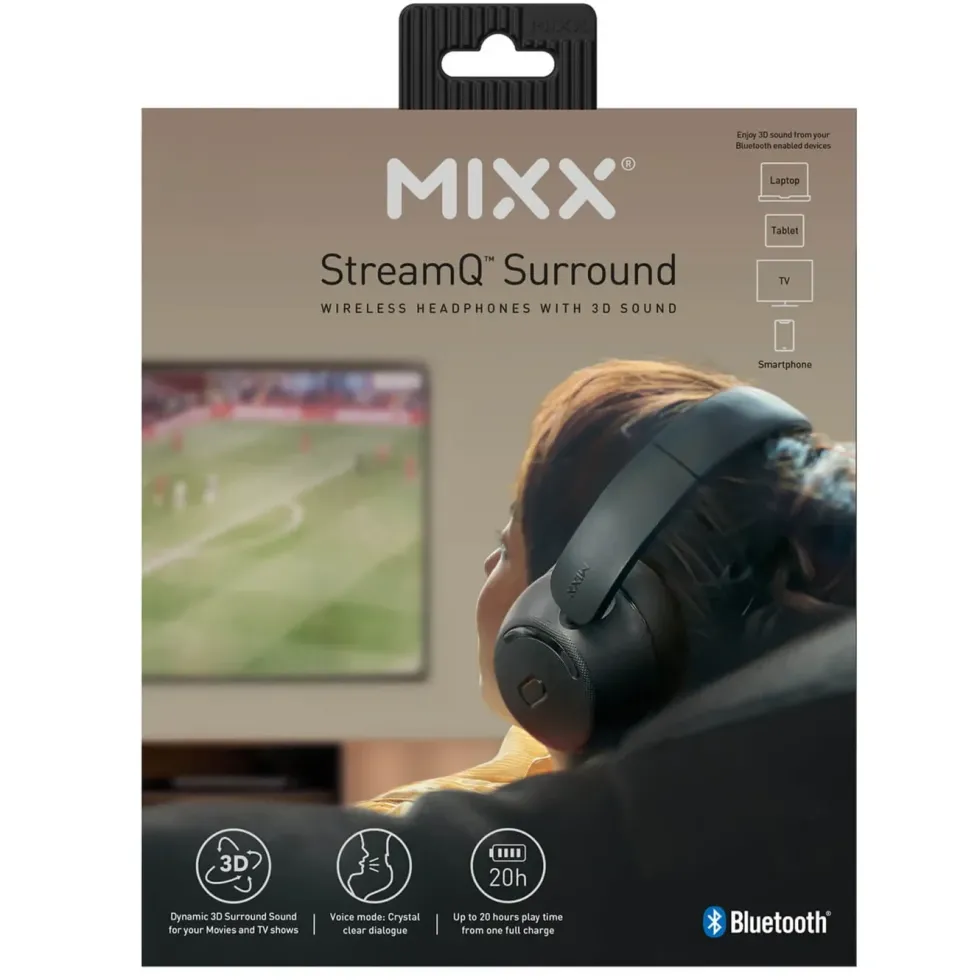 MIXX StreamQ Surround TV Trådløse hodetelefoner