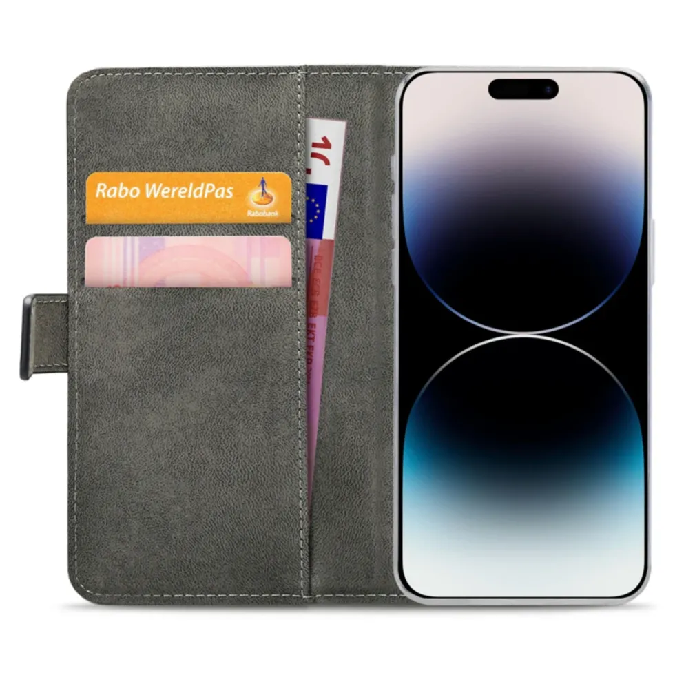 Mobilize Classic Gelly Wallet Book Case – Mobildeksel for iPhone 14 Pro Max Svart