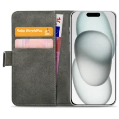 Mobilize Classic Gelly Wallet Book Case – Mobildeksel for iPhone 15 Plus Svart