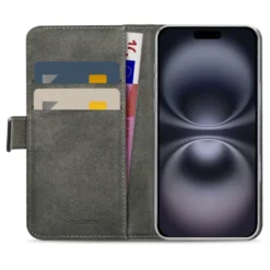 Mobilize Classic Gelly Wallet Book Case – Mobildeksel for iPhone 16 Plus Svart