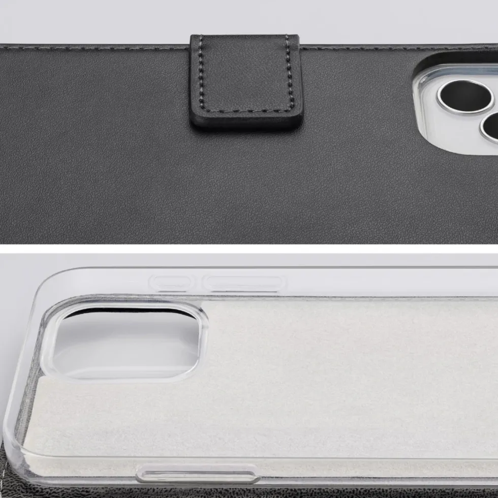 Mobilize Classic Gelly Wallet Book Case – Mobildeksel for iPhone 16 Plus Svart