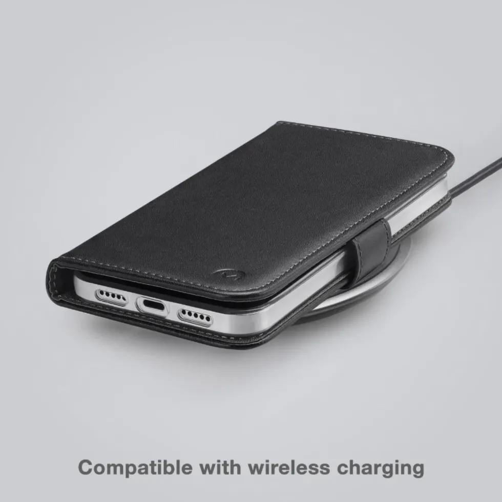 Mobilize Classic Gelly Wallet Book Case – Mobildeksel for iPhone 16 Plus Svart