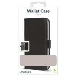 Mobilize Classic Gelly Wallet Book Case – Mobildeksel for iPhone 16 Plus Svart