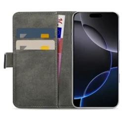 Mobilize Classic Gelly Wallet Book Case – Mobildeksel for iPhone 16 Pro Max Svart