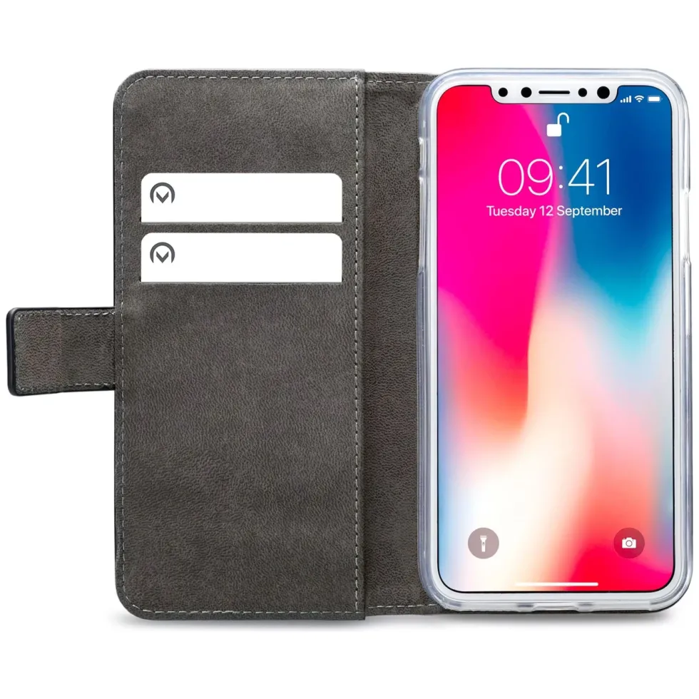 Mobilize Classic Gelly Wallet Book Case – Mobildeksel for iPhone X/Xs Svart