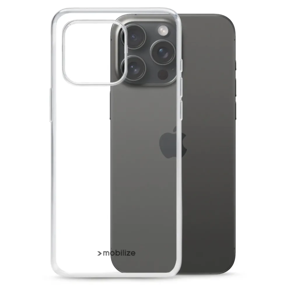 Mobilize Gelly Case – Mobildeksel for iPhone 15 Pro Max Transparent