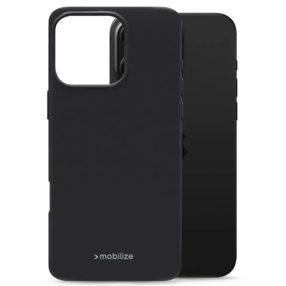 Mobilize Rubber Gelly Case – Mobildeksel for iPhone 16 Pro Max Svart