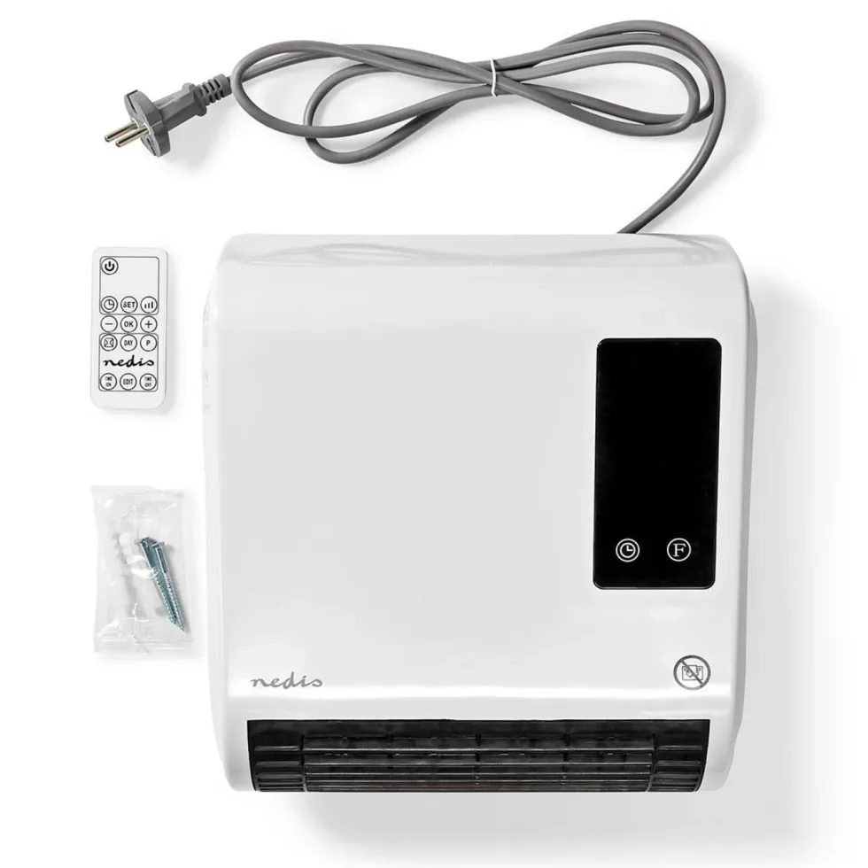 Nedis Baderomsovn – 2000 W med fjernkontroll