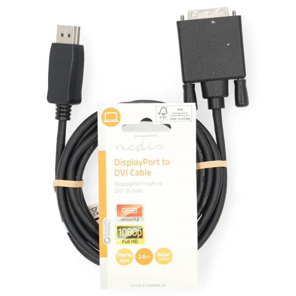 Nedis Displayport til DVI-kabel 2 m