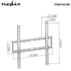Nedis Fast veggfeste for TV 23–55