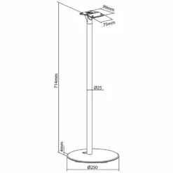 Nedis Gulvstativ for Sonos Era 300 Hvit