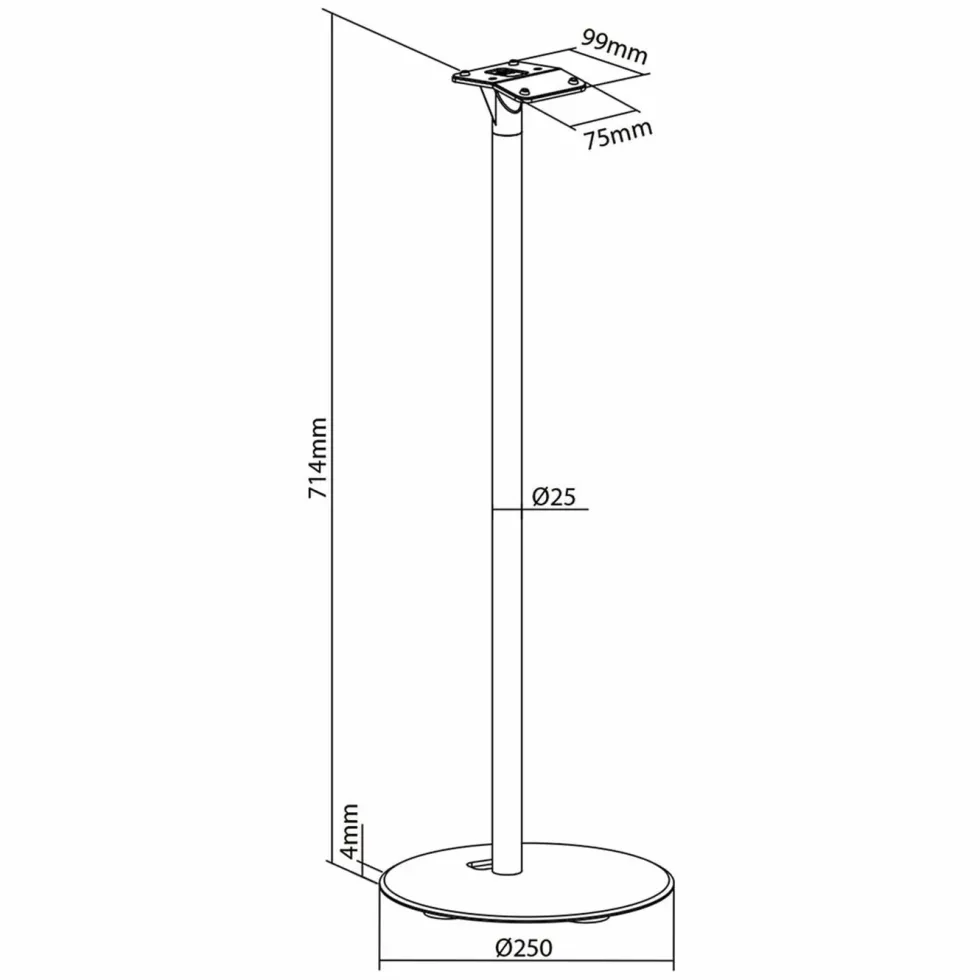 Nedis Gulvstativ for Sonos Era 300 Svart