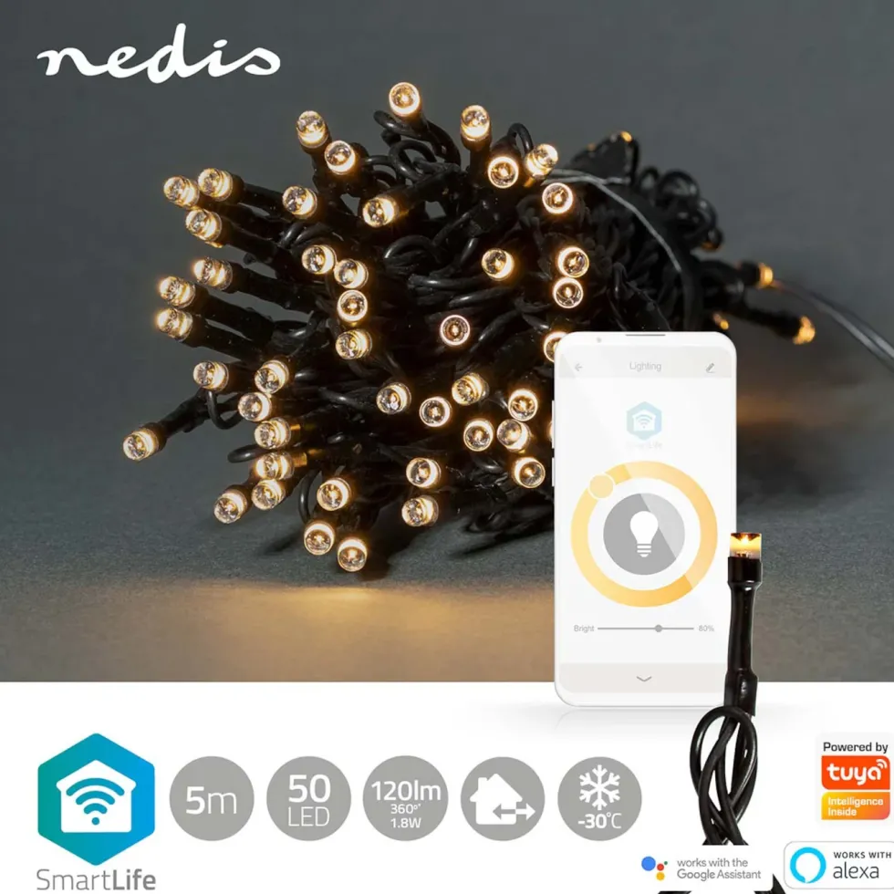 Nedis SmartLife Varmhvit Lyslenke 5 m