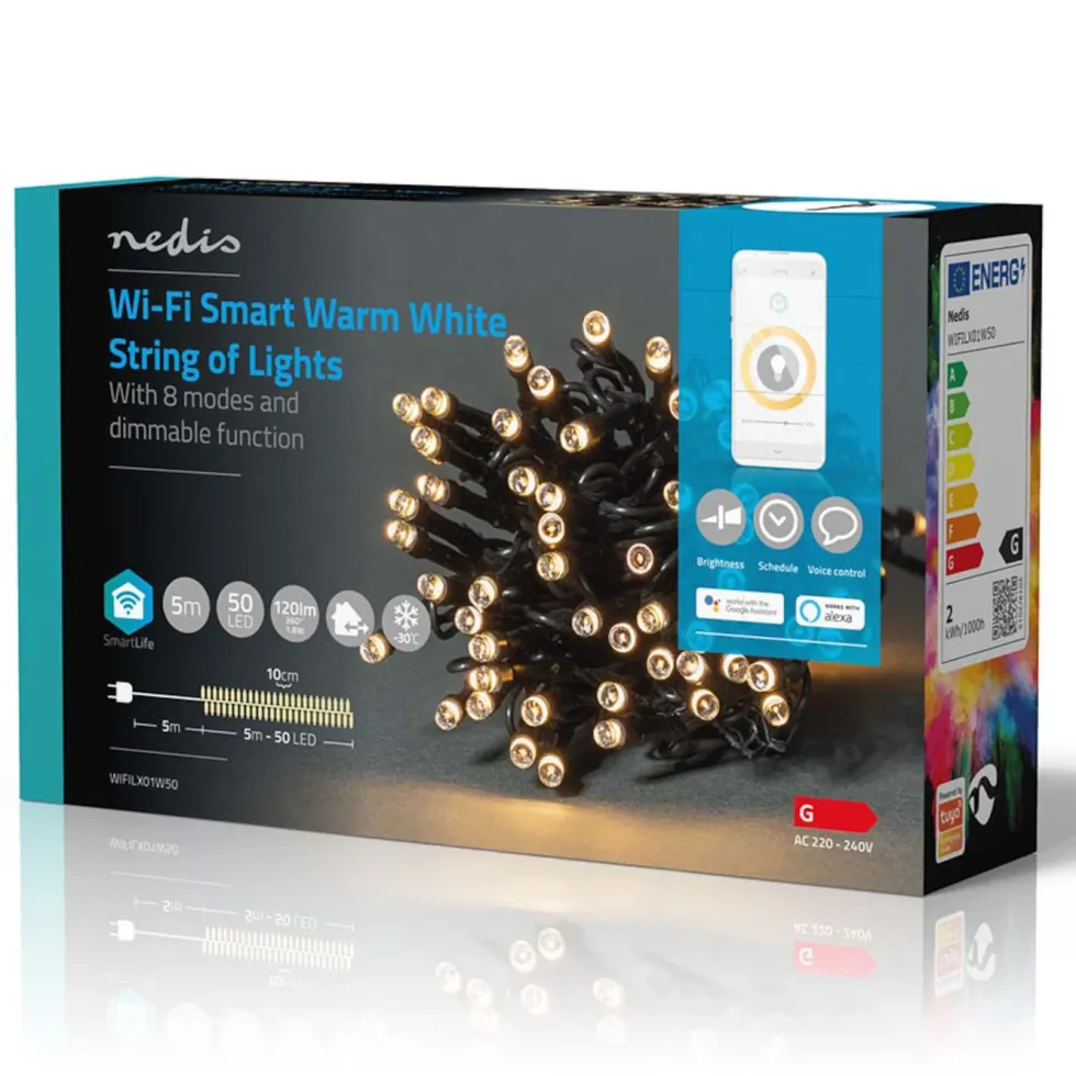 Nedis SmartLife Varmhvit Lyslenke 5 m