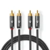 Nedis Stereolydkabel med doble RCA-kontakter 2 m