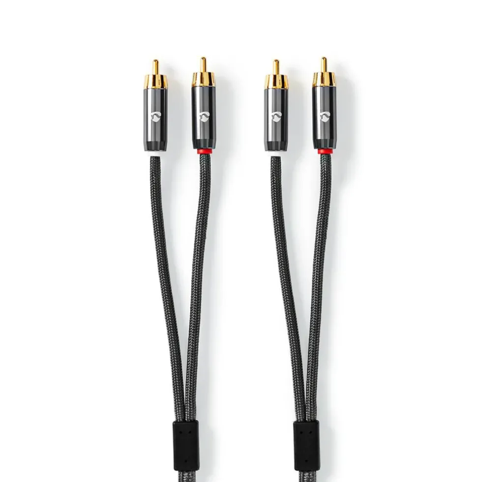 Nedis Stereolydkabel med doble RCA-kontakter 2 m