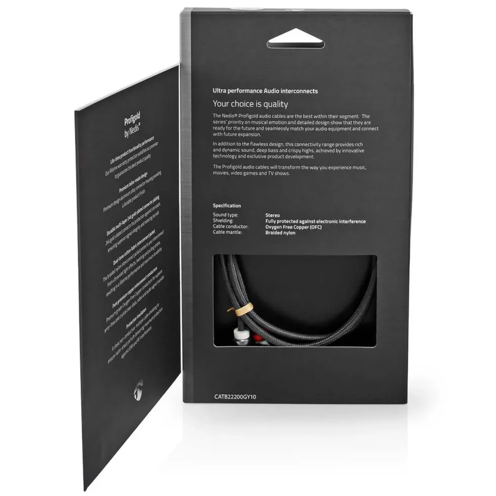 Nedis Stereolydkabel 3,5 mm til 2x RCA 1 m