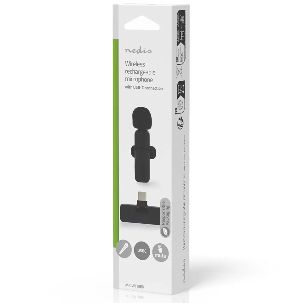 Nedis Trådløs myggmikrofon for USB-C-port