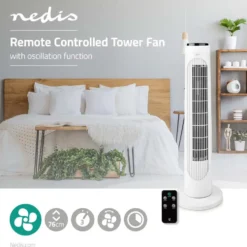 Nedis Tårnvifte med fjernkontroll 50 W