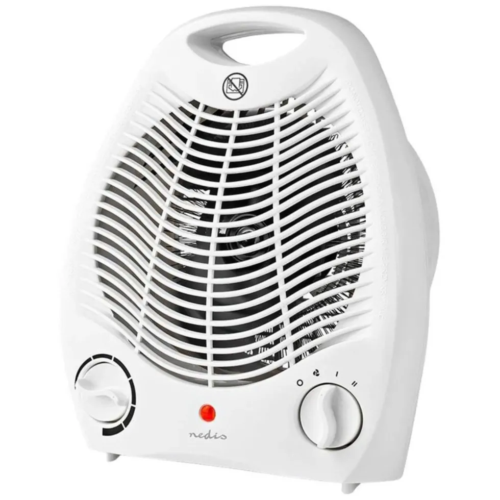 Nedis Varmevifte 1000/2000 W med veltsikring Hvit