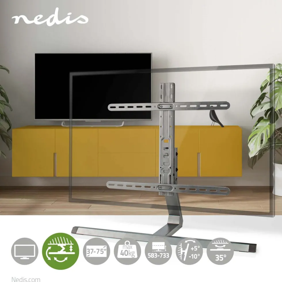 Nedis Vippe- og roterbart bordstativ for tv 37-75"