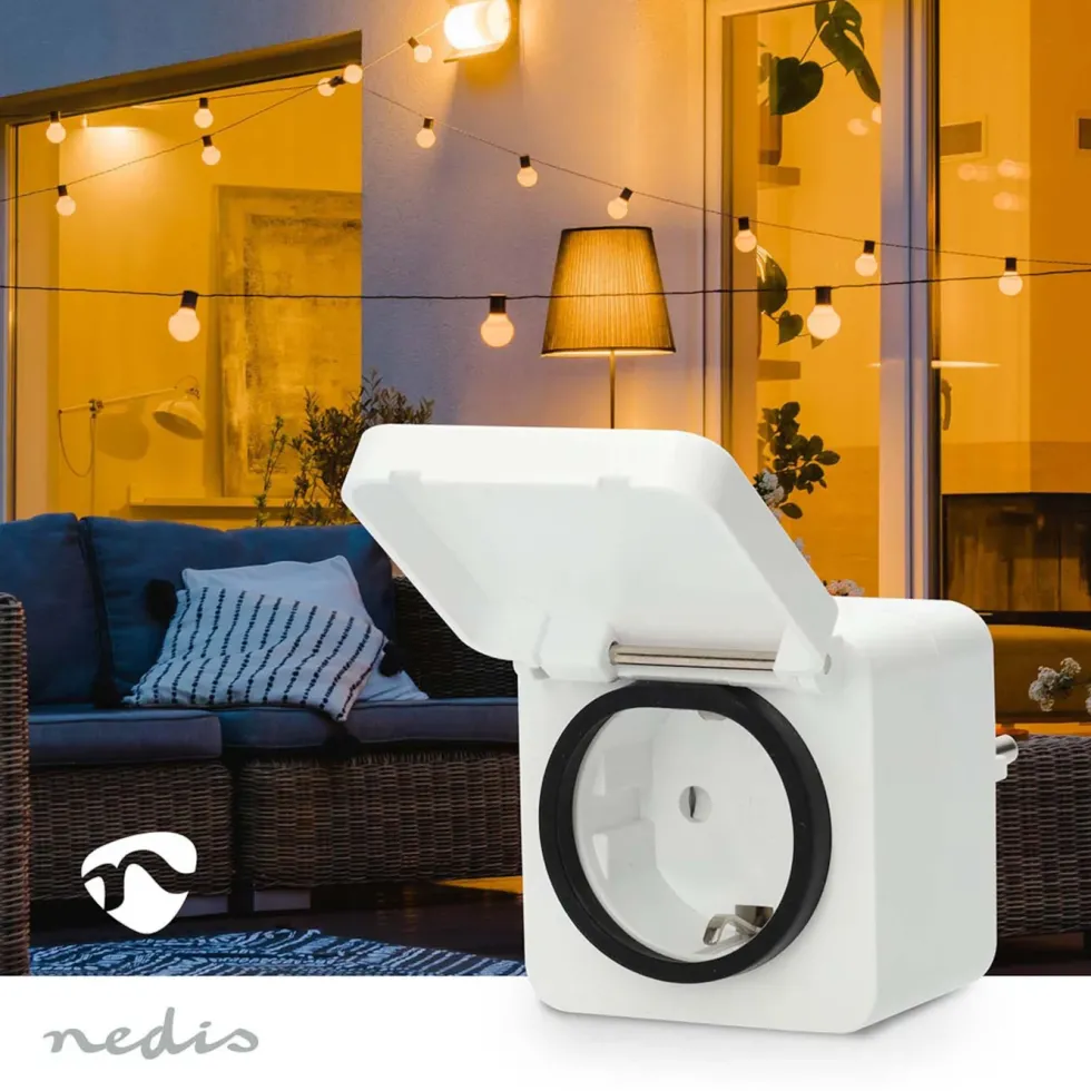Nedis Zigbee Fjernstrømbryter for utendørsbruk 3680 W