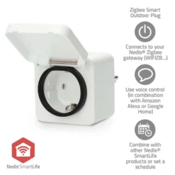 Nedis Zigbee Fjernstrømbryter for utendørsbruk 3680 W