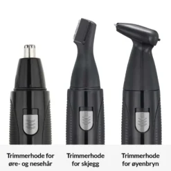 Nese- og ørehårtrimmer 3-i-1