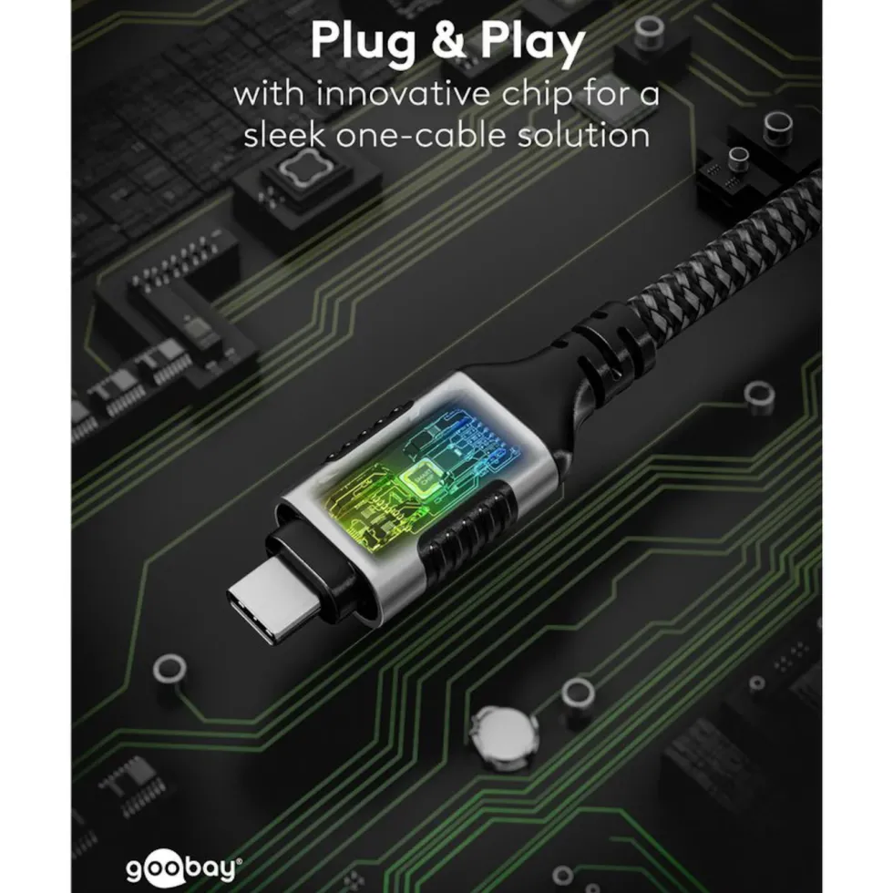 Nettverkskabel med USB-tilkobling USB-C 1 m