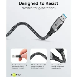 Nettverkskabel med USB-tilkobling USB-A 1 m