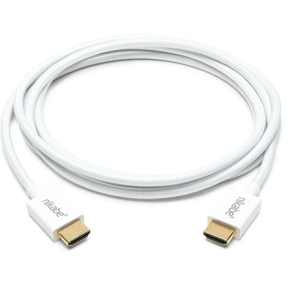 Nikabe Ultra Slim HDMI-kabel med 8K-støtte - Hvit 2 m