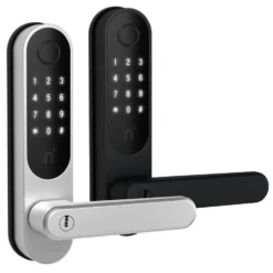 Nimly Touch Pro Elektronisk dørlås med fingeravtrykksleser Black/Silver