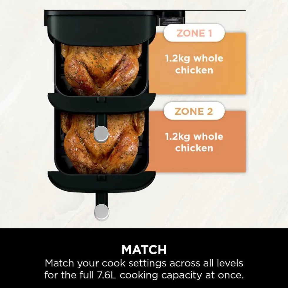 Ninja Stacked Dual Zone airfryer 7,6 L