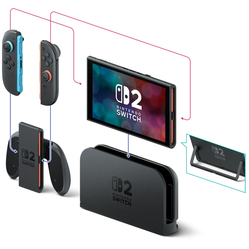 Nintendo Switch 2 Spillkonsoll 7,9" med Mario Kart World Bundle.