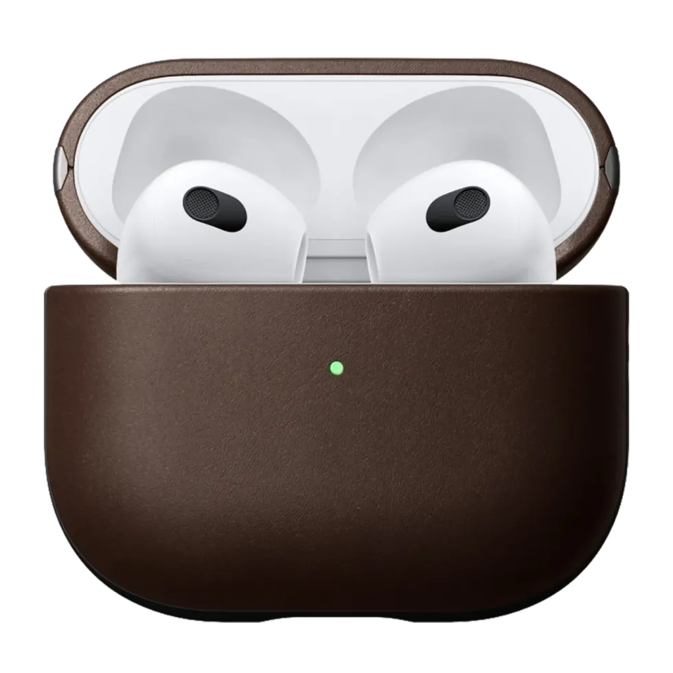 Nomad Modern Leather Case for Airpods Series 3 (2021) Brunn
