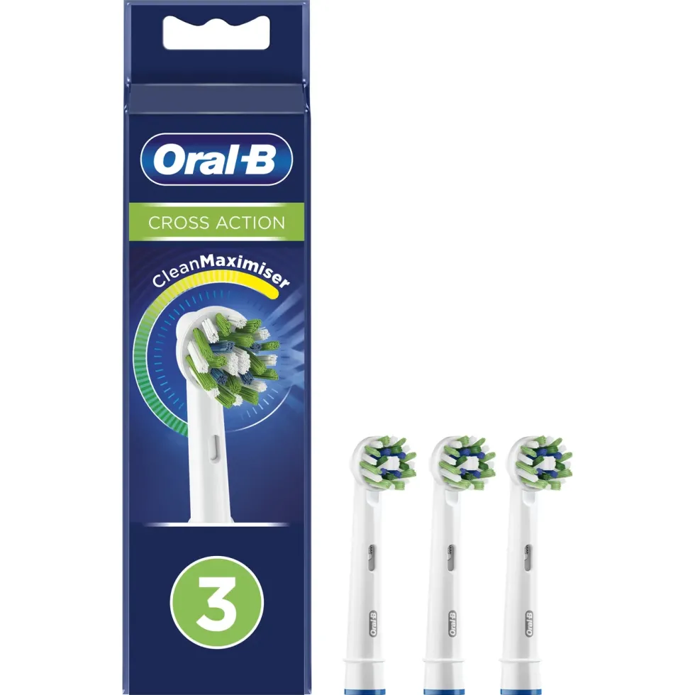 Oral-B CrossAction Tannbørstehode 3-pk.