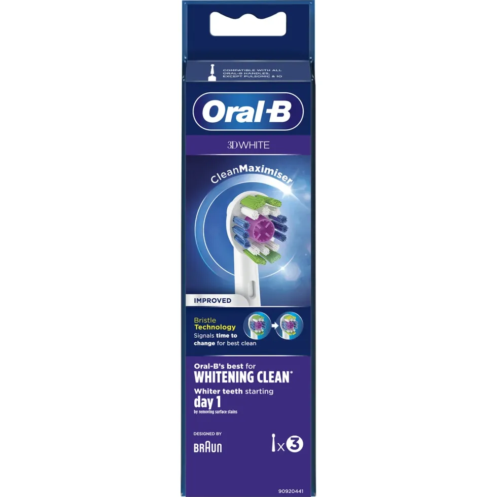 Oral-B 3D White Tannbørstehode 3-pk.