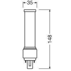 Osram LED-kompaktlysrør G24D 600 lm