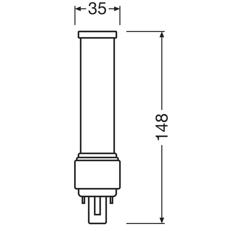 Osram LED-kompaktlysrør G24D 600 lm