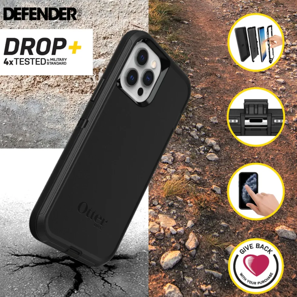Otterbox Defender Robust deksel for iPhone 12 og 12 Pro