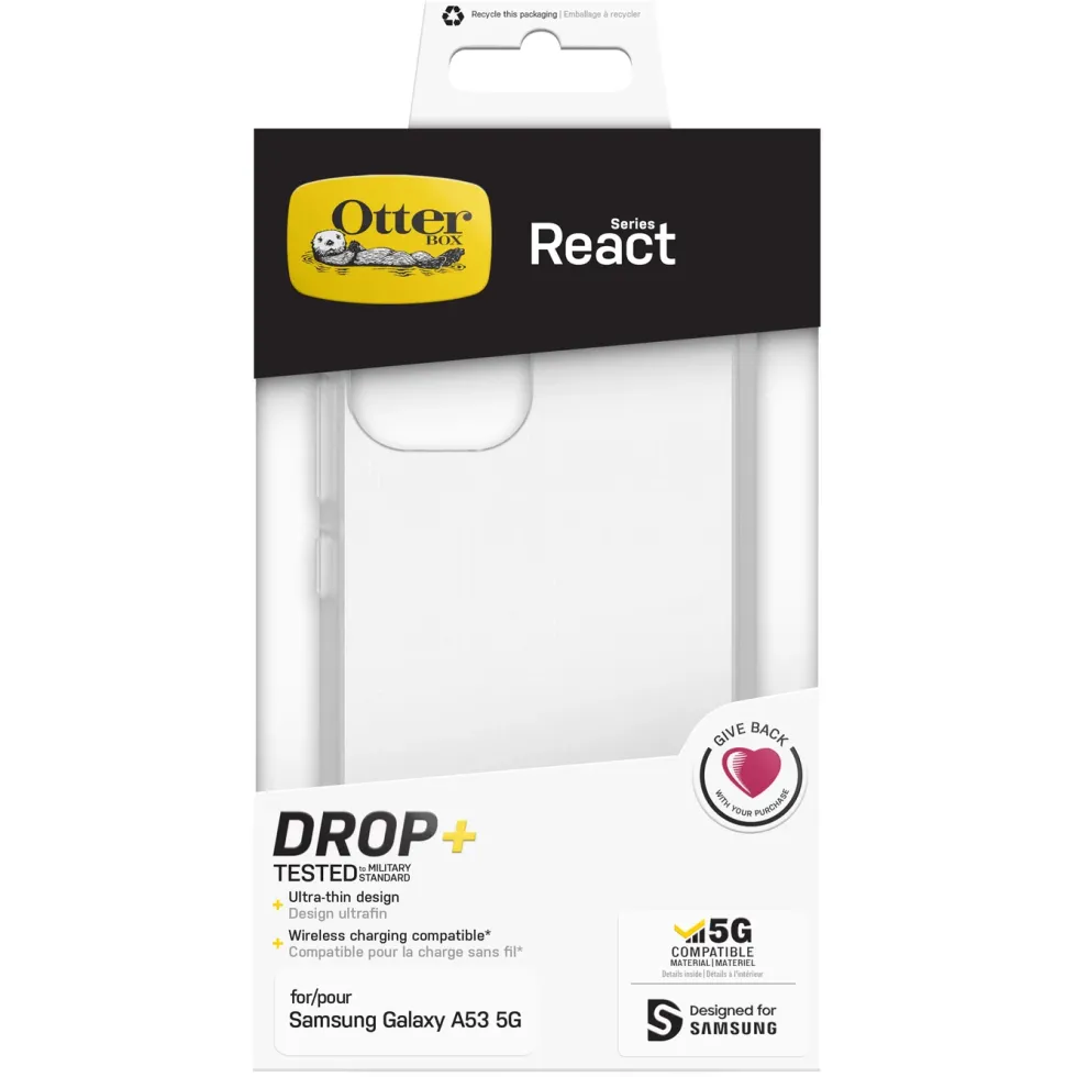 Otterbox React Etui for Galaxy A53 5G Transparent